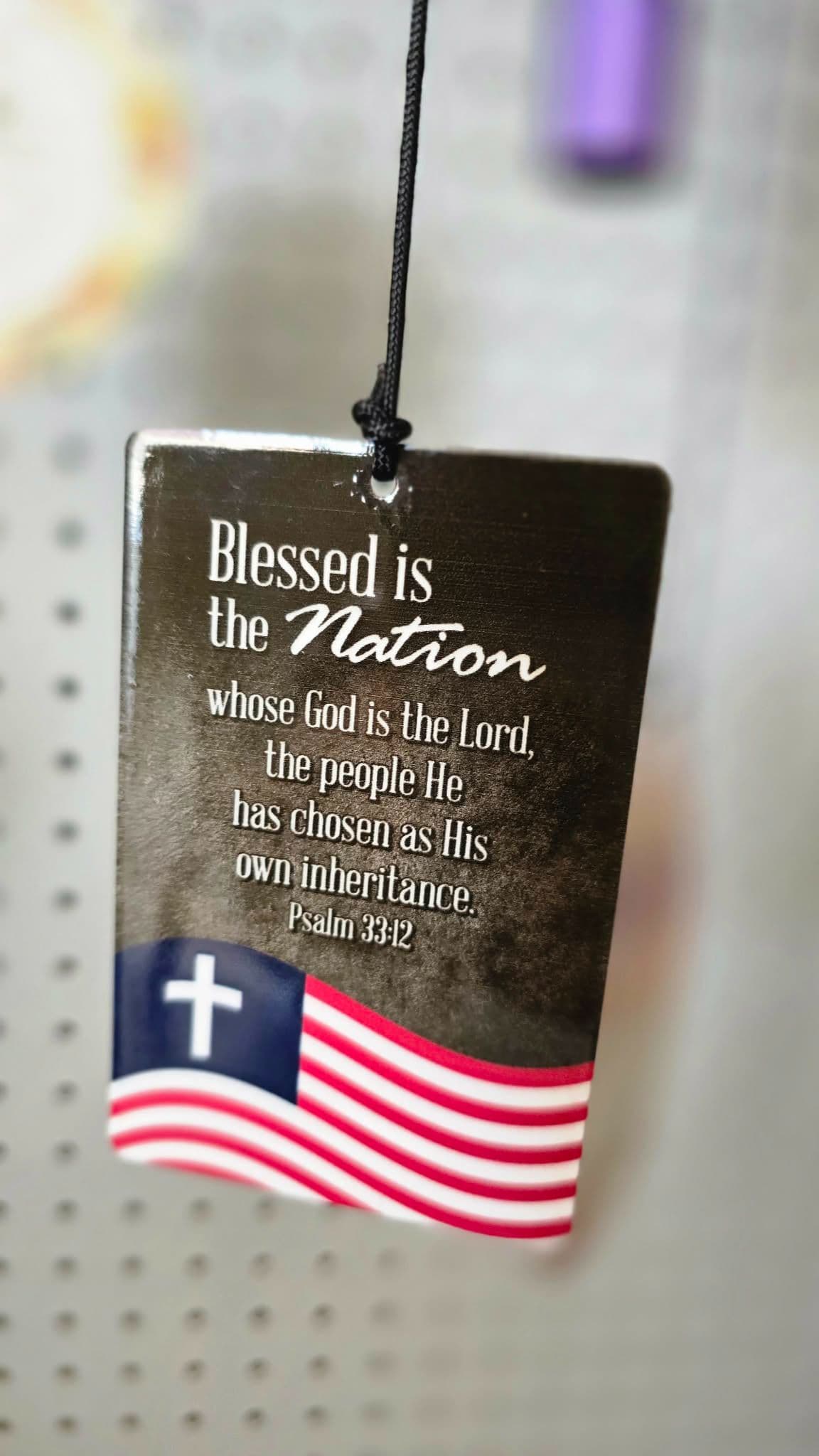 Windchime Blessed Is the Nation 35in